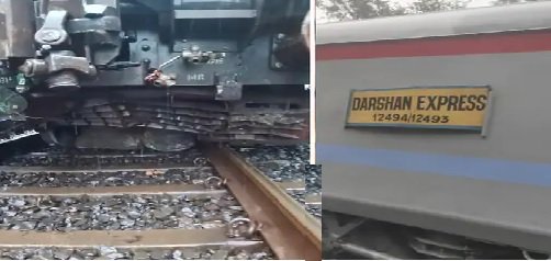 रतलाम के पास दर्शन एक्सप्रेस ट्रेन का इंजन पटरी से उतरा